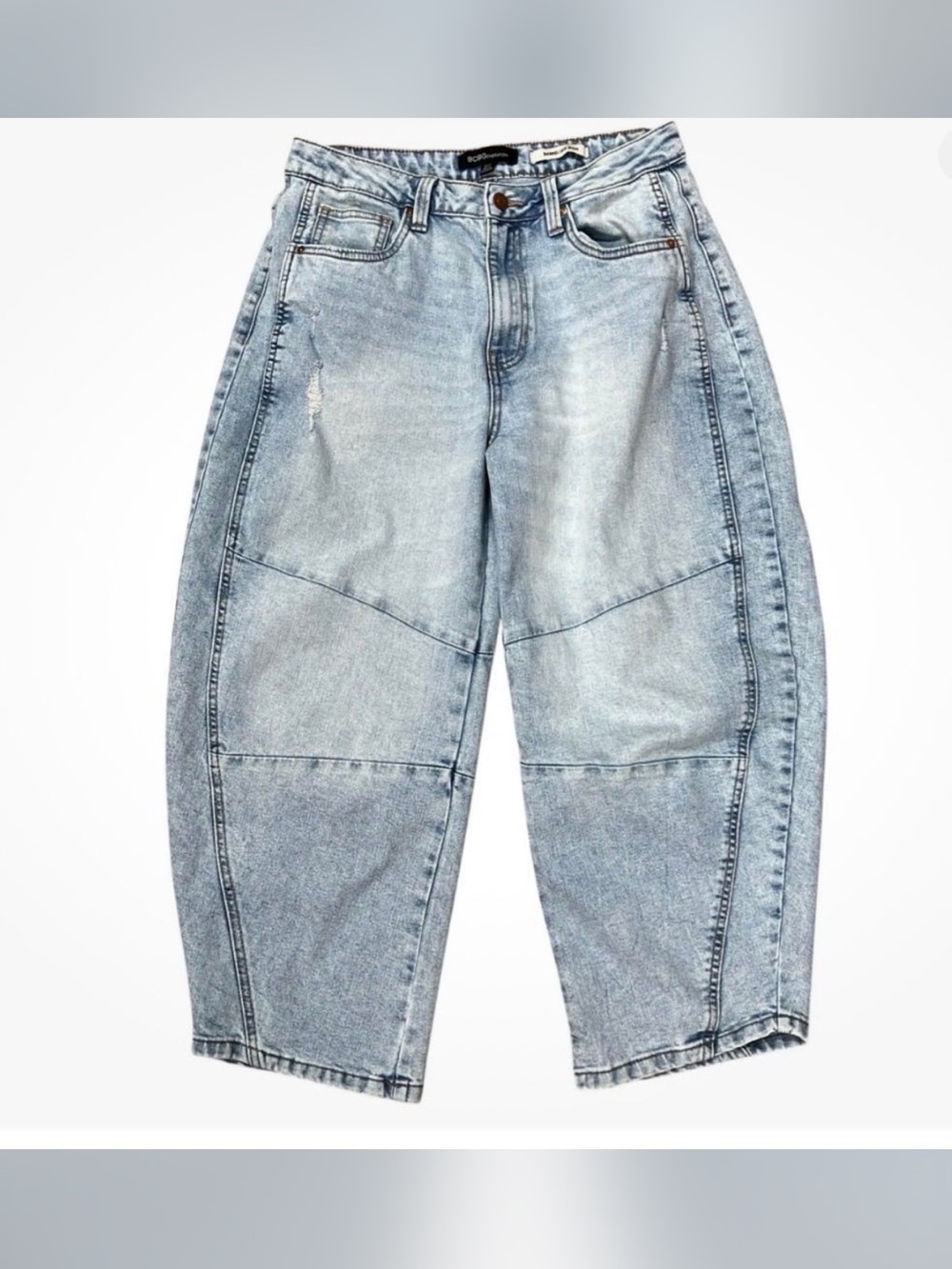 BCBGeneration Light Wash Barrel Leg Jeans